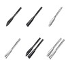 2Pcs Carbon Steel Shovels Set Leaf-Shaped Garden Trowel Weed Removal
