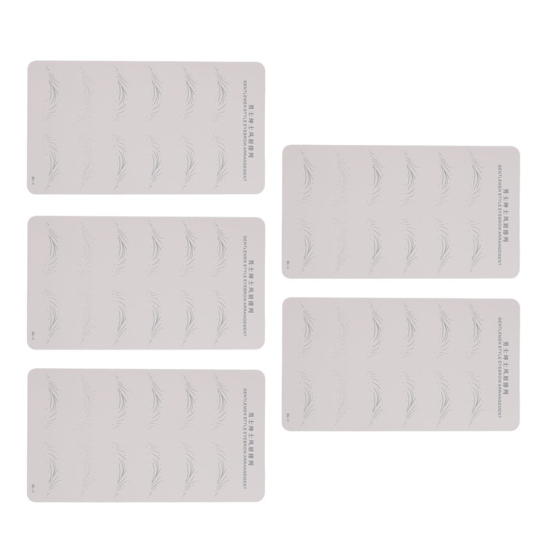 5Pcs Double Sided Microblading Practice Skin Soft Silicone Eyebrow Tattoos