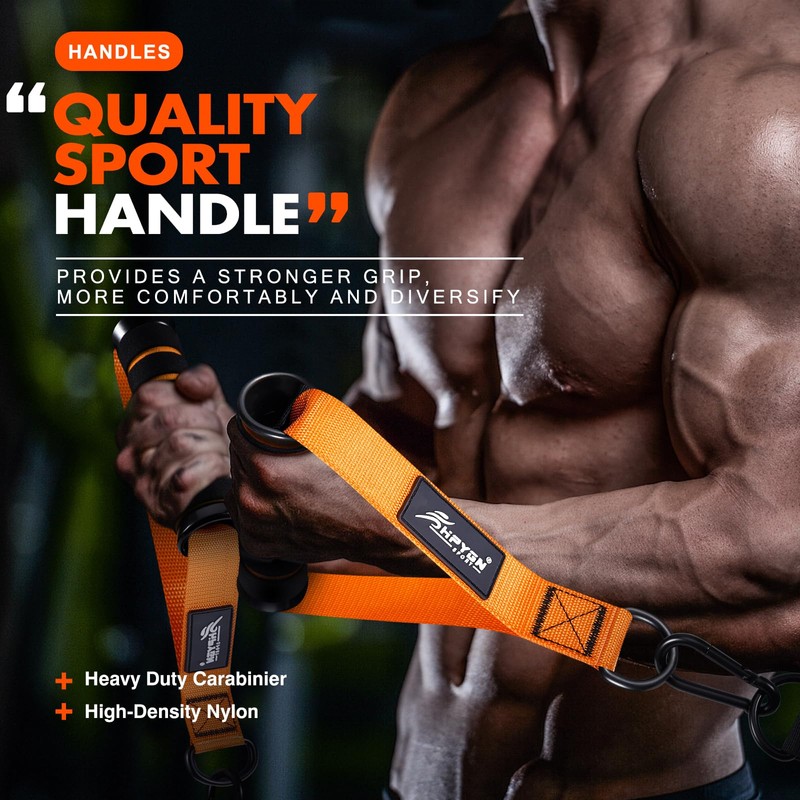 Exercise Handles, Gym Replacement Handle Attachments for Cable Machine Pulleys,