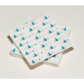 20 Cotton Napkins 33 x 33 cm 3 Ply Christmas Tree Blue/Silver