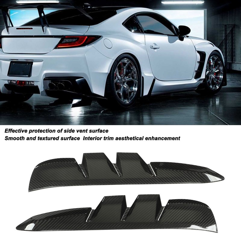 2PCS Side Vent Frame Cover Dry Carbon Fiber Material Replacement