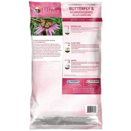 Earth Science Earth Science 6 lb Wildflower Butterfly & Hummingbird Mix, 3-in-1 Premium Wildflower Seed, Plant Food and Soil Conditioners, Non-GMO for Bees, Hummingbirds, Butterflies, Pollinators