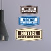 Fancy Notice Do Not Block Door Sign (Brushed Silver) -