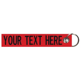 Custom Name Tape Material Grommeted Crate/Luggage Tags Available in 2 Sizes, Over 50 Fabrics to Choose! Made in The USA. Ships Under 24 Hrs. Red Fabric