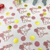 100 Pcs Golden Pink Baby Shower Confetti Scatter Decorations, Flower