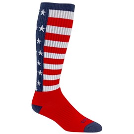 Epic Youth America Flag - Cute Novelty Fun Design Knee-High Socks (1-Pair) Red/White/Blue (Medium) Sock Size PR