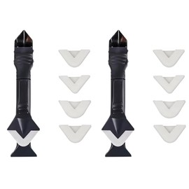 2 Pack 3-IN-1 Caulk Tool for Removal and Application, for Bathroom, Kitchen, Flooring, Windows, Sinks and Frames Seal