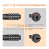 Light Electric Scooter Cable Combination Lock- 5 Digit, 4ft Long