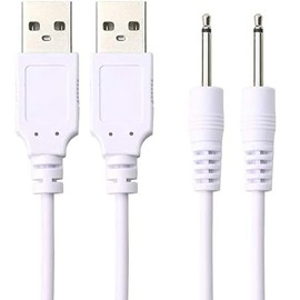 GXBOGR 2 Pack 2.5mm Massager Charger dc Charger for vaibrator Replacement DC Charging Cable Set Compatible with,Compatible with Beauty Instrument USB Charger Cords