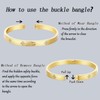 Gold Love Bangle Bracelet, Stainless Steel clover Bangle Bracelets for