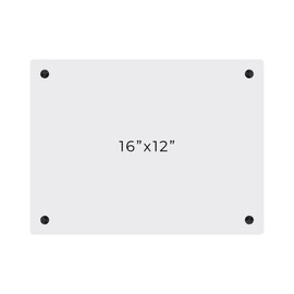 12x16 Dry Erase Board for Wall - with .25 Clear Acrylic and Black Stand Off Finish - Perfect Whiteboard for Office, Home, Classroom - Durable and Stylish .25 Clear Acrylic Dry Erase Board