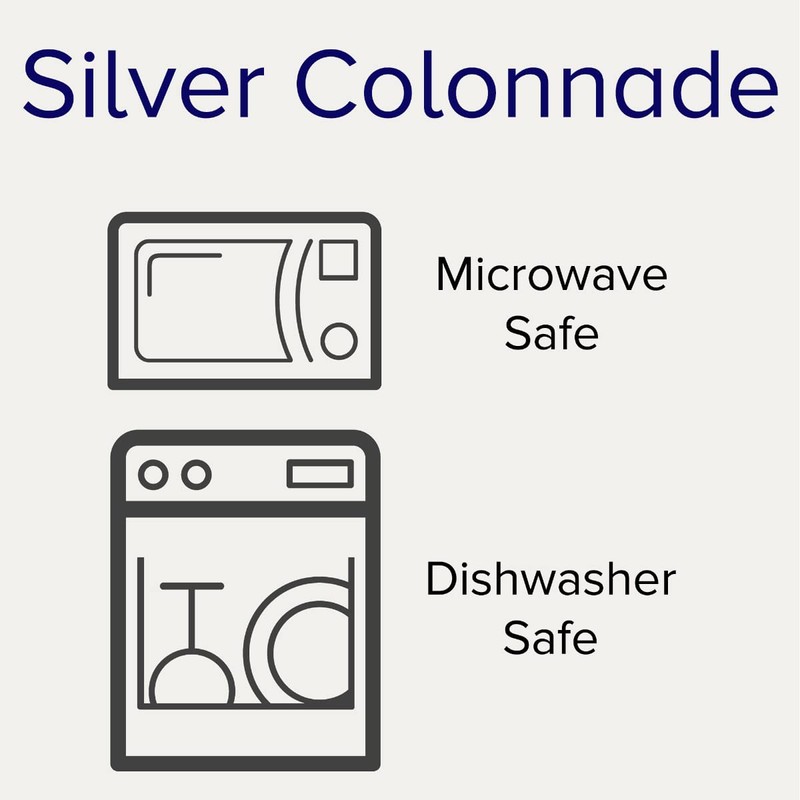 Noritake Silver Colonnade Platter, Oval, 14" in White.,