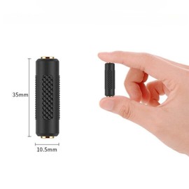 AQUALOACH Stereo Mini Plug 3.5mm [2 Pack] 3.5 Pole Stereo Mini Relay Connector Female to Female Gold Plated Connector Stereo Mini Connector