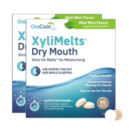 XyliMelts Dry Mouth Discs – Mint-Free, 80 Count, Long-Lasting Relief