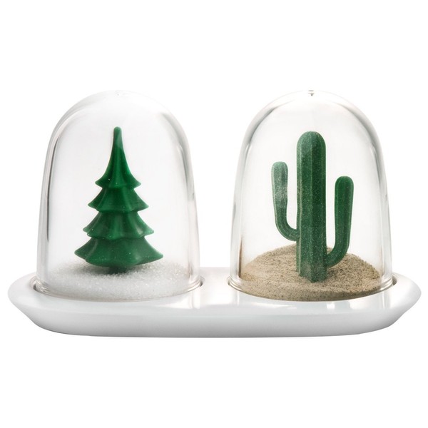 QUALY cruet Salt & Pepper Shakers Winter and Summer 9005200 (Japan import / The package and the manual are written in Japanese)