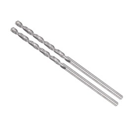 CoCud Solid Carbide Drill Bits, 1.8mm Diameter, Left Hand YG6X (C3/K10) Tungsten Carbide Straight Shank Twist Drill Bits - (Applications: for Stainless Steel Alloy), 2-Pieces