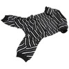 Dog Pajamas Warm 4 Legged High Collar Soft Stretchy Striped