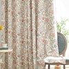 jinchan Nursery Curtains 95% Blackout Pink Floral Curtains for Girls