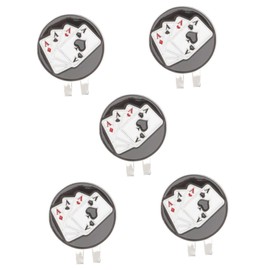 BESPORTBLE 5pcs Golfing Equipment Hat Playing Card Clip Metal Training Markers Golfing Hat Clip Fine Craft