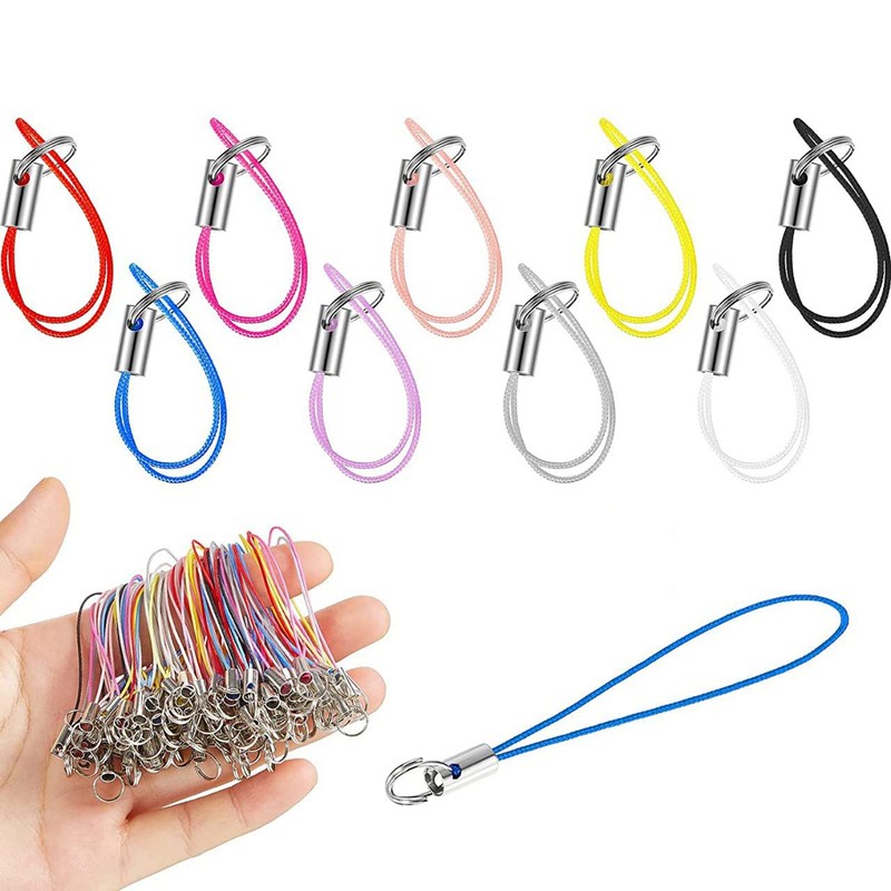 200 Pcs Straps Lobster Claw Clasp, BetterJonny Colorful Lanyard with
