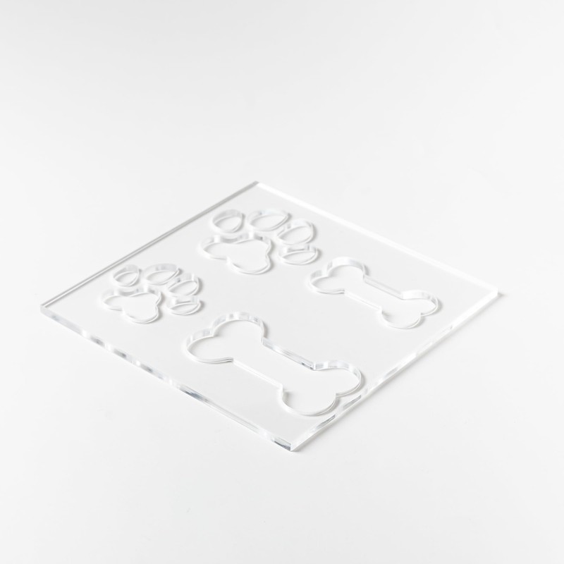 Colini Charcuterie Shape Dog Bone/Paw Router Board Handle Template Acrylic