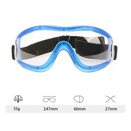 Fx-miRo Safety Glasses,Protective Goggles Anti fog and UV, Protection Work Goggles Seal Spectacles for DIY, Lab,Outdoor (blue)
