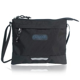 Sacoche Onyx Reflective Tape, Mesh Pocket, Back Pocket, Travel, Lightweight, Black, Free size