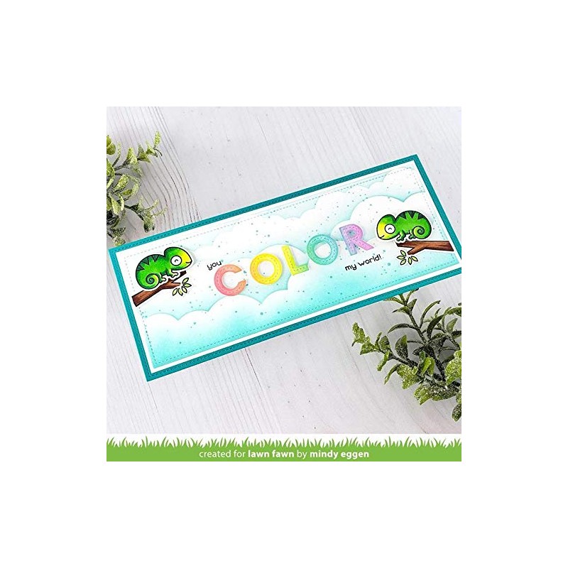 Lawn Clippings Stencils-Slimline Cloudy -LF2538