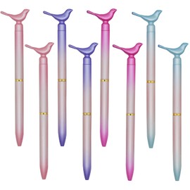 Maydahui 12 PCS Colourful Bird Ballpoint Pens Retractable Pigeon Pen Black Ink for School Office Home Supplies