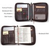 Polare Full Grain Leather Bible Cover Church Bag Bible Protective