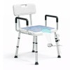 4-in-1 Shower Chair for Inside Shower with Arms and Back,