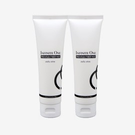 Infinite One Stella White Premium Fiber Wax Men's 80g Hair Wax Styling Keeping Power Set White Lily Musk Scent (2 Pack)