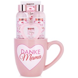 Brubaker Cosmetics Danke Mama Bath and Shower Set, Rose Vanilla Fragrance Gift Set