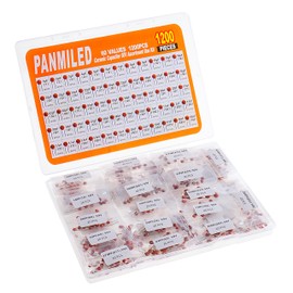 PANMILED 60 Values 1200 Pieces Ceramic Capacitor 1pF-100nF 50V Multilayer Monolithic Chip Capacitors Assortment Kit