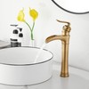 Antique Brass Waterfall Bathroom Faucet GGStudy Single Handle One Hole