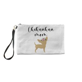 Chiuaua Mom Dog Makeup Bag, Chiuaua Lover's Cosmetic Bag, Chiuaua Doggie Travel Bag, Chiuaua Design Makeup Bag, Birthday Christmas Basket Gift Idea
