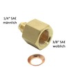 Reducing Nipple / Connector Brass M1/4 to F3/8 Including Sealing