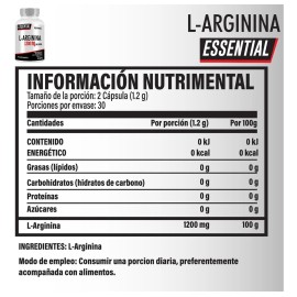 Combo Arginina Essential + Citrulina Essential 60 Caps C/u Sabor Cápsulas