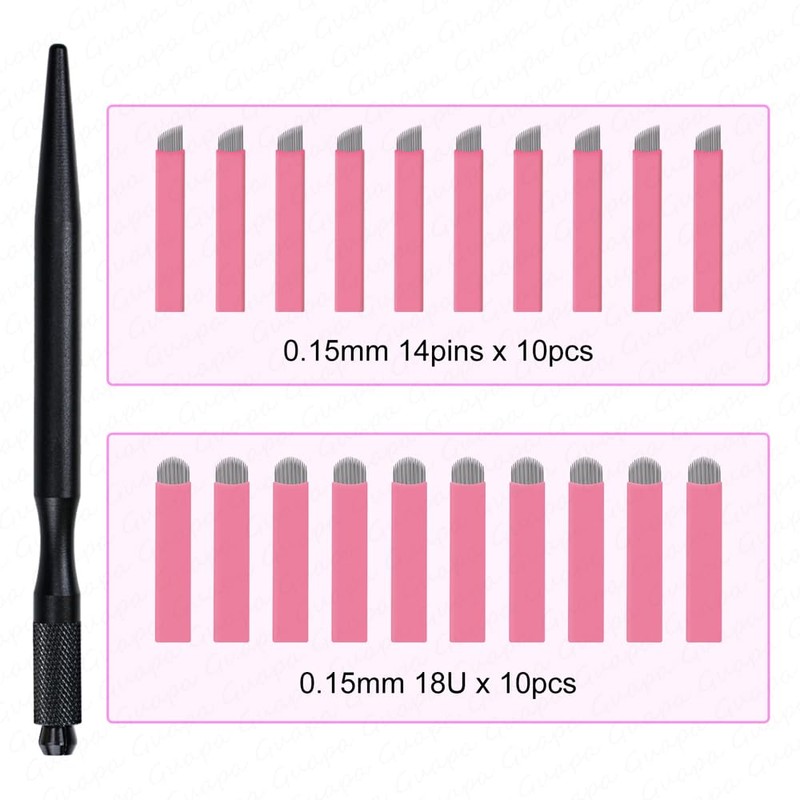 Microblading Handles Manual Microblading Pen with Nano 0.15mm Blade Microblade