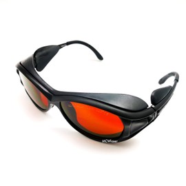 MCWlaser Laser Safety Goggles OD5+ 190-540nm & 800-1700nm Yag, Blue, Green Laser and UV Light Protection Laser Glasses for 445nm, 450nm,532nm, 808nm, 980nm, 1064nm, 1080nm Absorption Type EP-1 Style 2