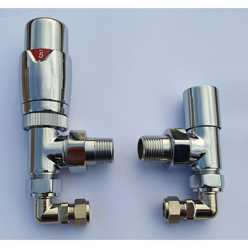 Greened House 15mm to 8mm 90 Degree Elbow Radiator Valve
