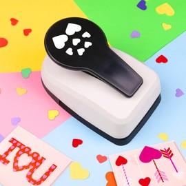 Heart Punch Heart Paper Punch Different Sizes Heart Hole Puncher Multiple Heart Shaped Hole Punch Valentine's Day Heart Punch for Weddings, Scrapbooking, Card Making