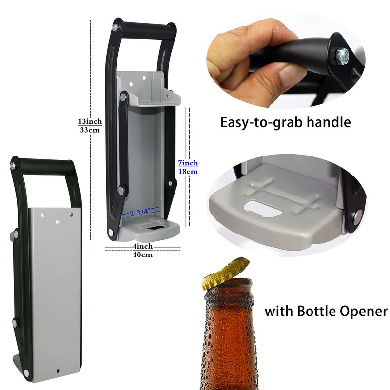 laffeya 16 oz Can Crusher, Aluminum Plastic Bottle Crusher, Wall