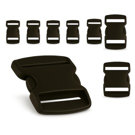 KBBB Plastic Buckle Black - 10mm / 16mm / 25mm / 30mm / 40mm / 50mm - Belt Buckle, Click Fastener, Replacement Buckle for Webbing, Bags, Backpacks, black