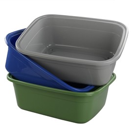 Ggbin 18 Quart Dish Pan/Wash Basins, Set of 3