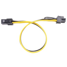 ELFJMZP 6 Pin Female to 8 Pin (6+2) Male PCI Express GPU Power Supply PCIe Adapter Cable, Computer Suitable Cable(Pack of 2)