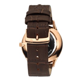 Orphelia Lavardin Men's Quartz Watch with Silver Dial Analogue Display and Brown Leather Strap 61600