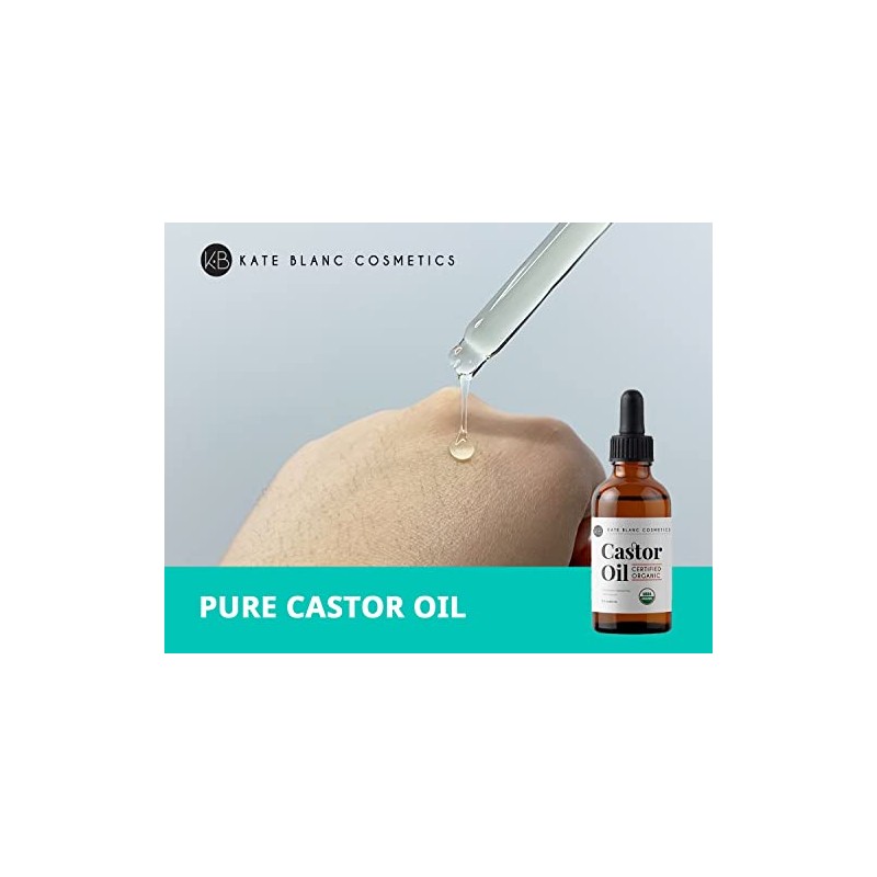 Castor Oil (2oz), USDA Certified Organic, 100 Pure, Cold Pressed,
