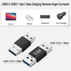 QIANRENON USB 3.0 Male to Male 180 Degree Angle Adapter