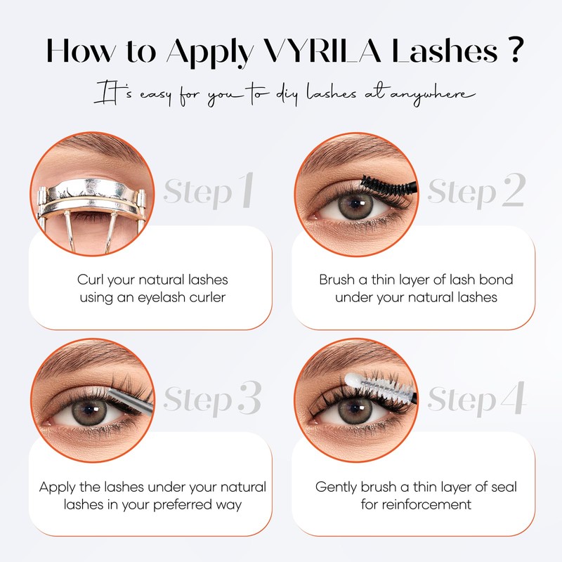 Lash Clusters Kit-VYRILA 0.07mm Wispy 8-14mix C Curl Eyelash Clusters